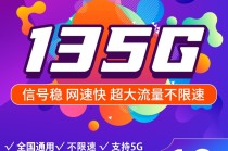联通素月卡19元135G全国通用流量100分钟通话